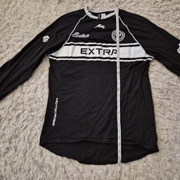 ☆5/$15☆H&M Divided EXTRA Racing Long Sleeve Shirt | Black & White | XS - Picture 7 of 16